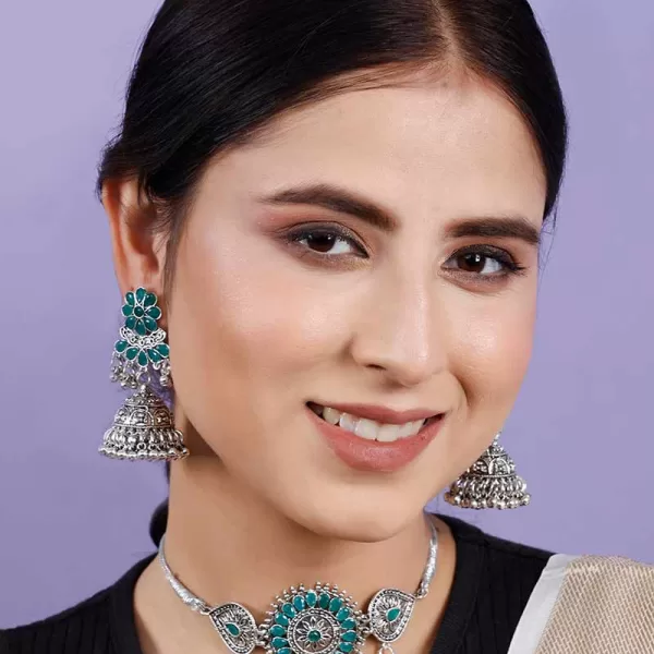 Necklace set Flower Round choker