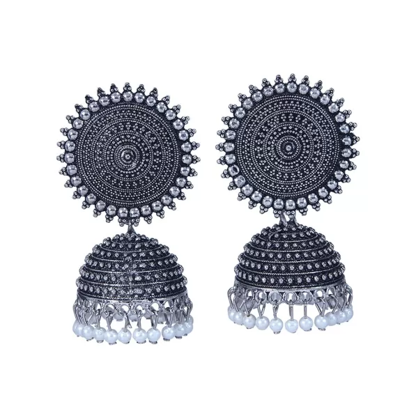 Oxidized Jhumka Earrings