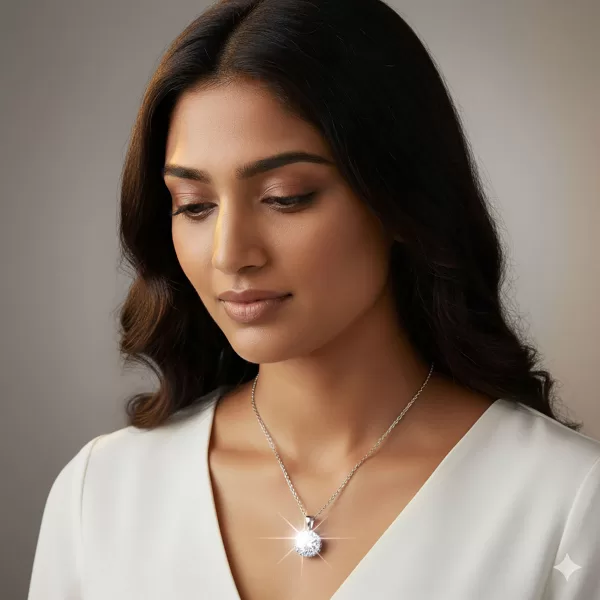 Fistena Classic Round Stone pendant