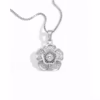 Fistena Mini Flower Leaf  Silver Plated Pendant