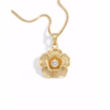 Fistena Mini Flower Leaf  Gold Plated Pendant